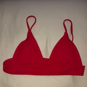 red bikini top
